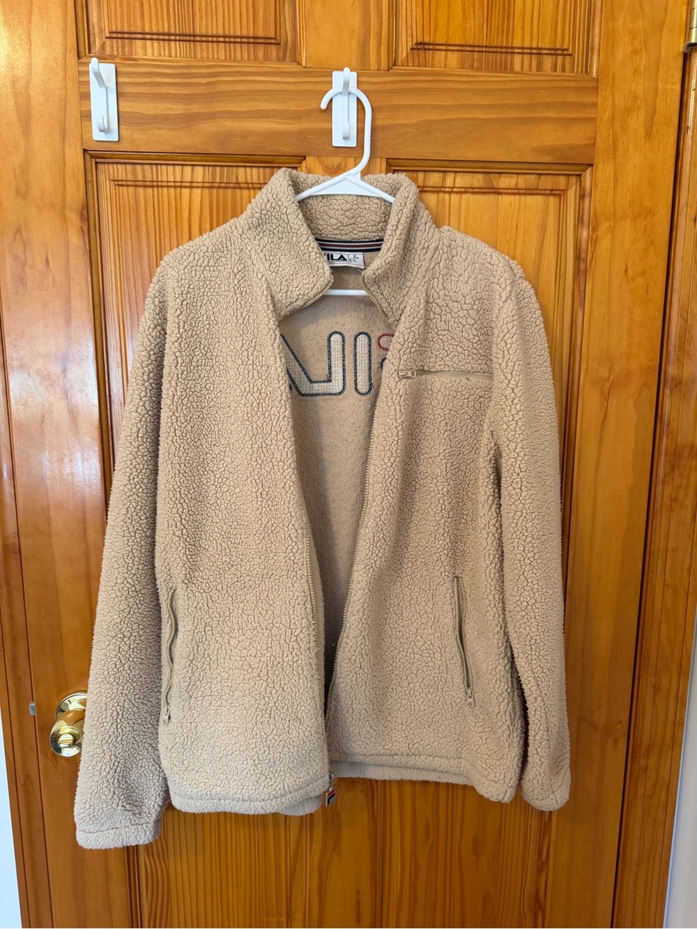 Fila Beige Sherpa Jacket